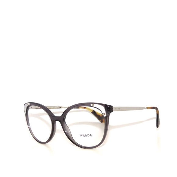 Prada 12UV 12 TSI-1O1 53 Transparent Gray Eyeglasses PR12UV
